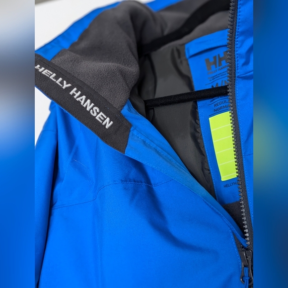 Helly Hansen Jacket Men’s Crew Hooded 2.0 Tech Protection Waterproof Coat Sz M - Picture 4 of 15
